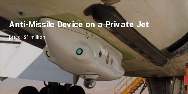 anti missile device on aprivate jet