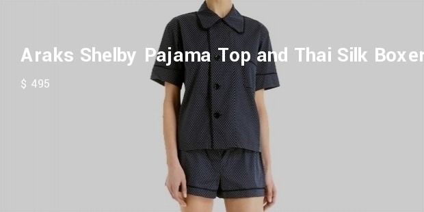 araks shelby pajama top and thai silk boxer short