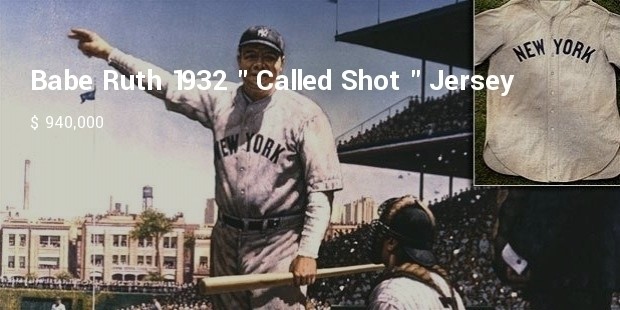 babe ruth 1932  called shot  jersey 