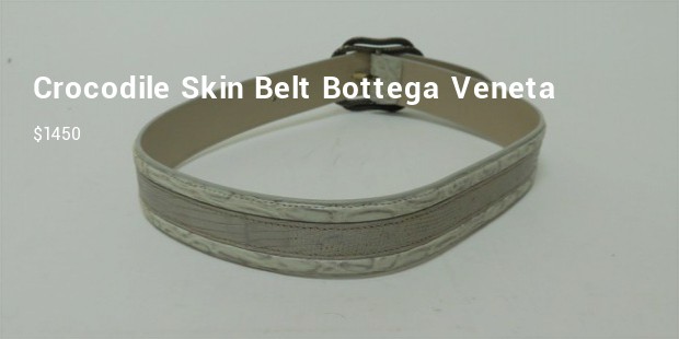 beltcrocodile skin beltbottega veneta