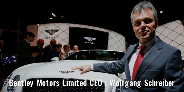 bentley motors ltd ceo wolfgang schreiber