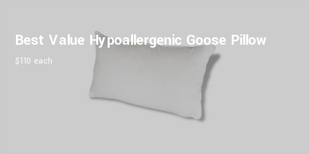 best value hypoallergenic goose feather pillow