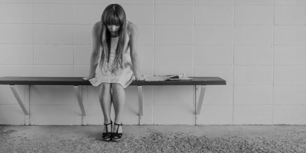 black and white woman girl sitting large