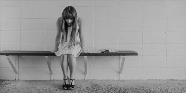 black and white woman girl sitting large