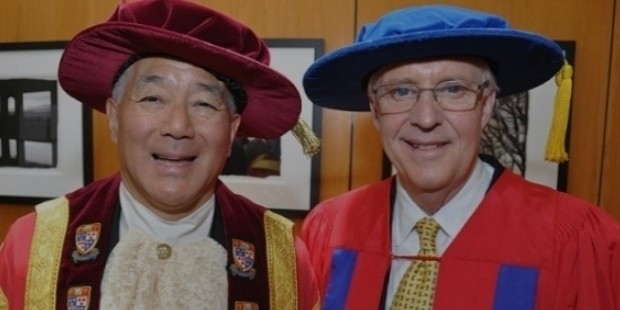 brandt louie  left  served as simon fraser university s ninth chancellor