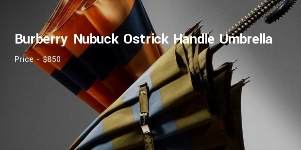 burberrynubuck ostrick handle walking umbrella