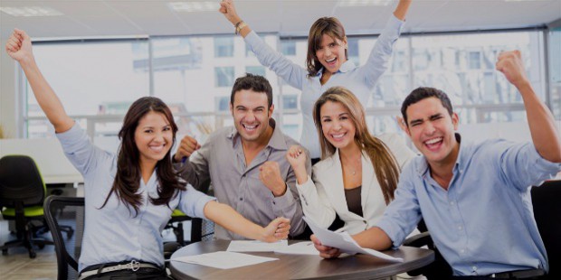 business team success successful business team with