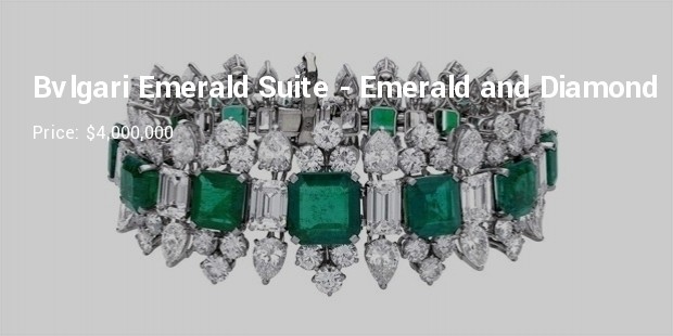 bvlgari emerald suite  emerald and diamond bracelet