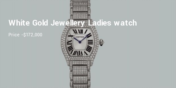 cartier large tortue white gold jewellery ladies watch