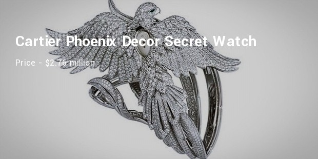 cartier secret phoenix decor watch