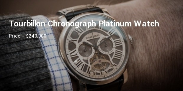 cartier rotonde tourbillon chronograph platinum watch