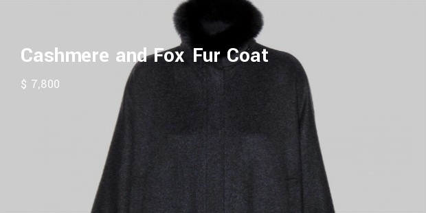 cashmere and fox fur coat