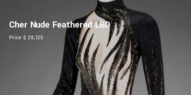 cher nude feathered lbd