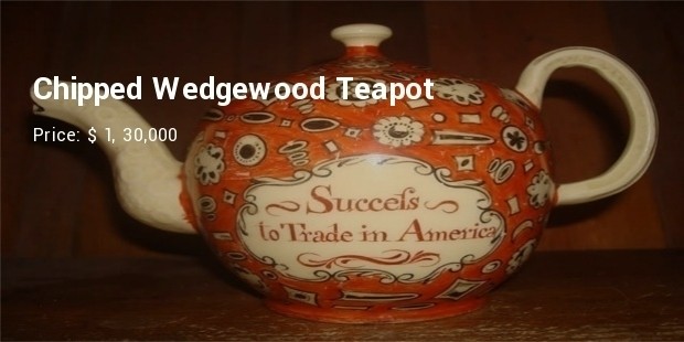 chipped wedgewood tea pot