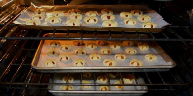 cookies in oven