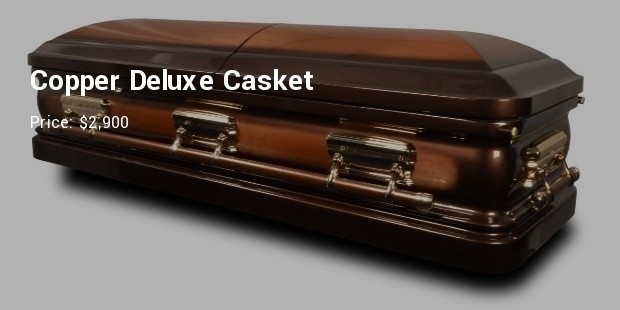 copper deluxe casket