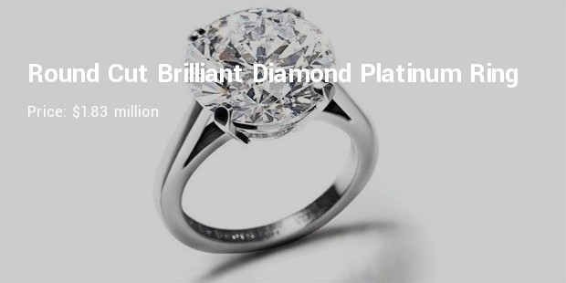 de beers round cut brilliant diamond platinum engagement ring