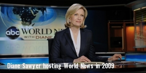 diane sawyer hosting world news in 2009
