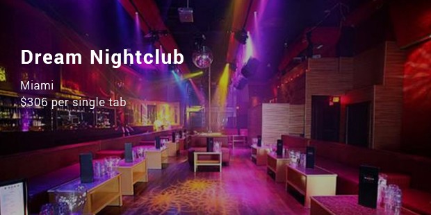 Dream Nightclub in South Beach in Miami