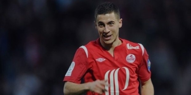 eden hazard in action for lille