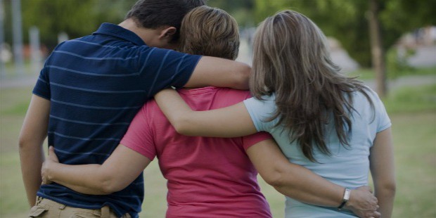 family hugging