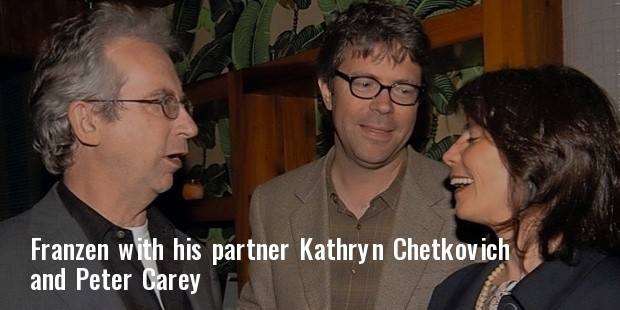 franzen with his partner kathryn chetkovich