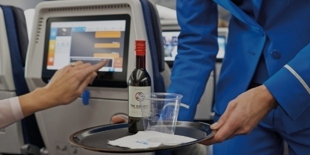 free alcohol on a plane