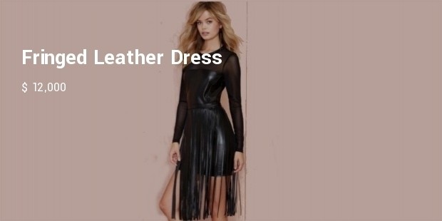 fringed leather dress