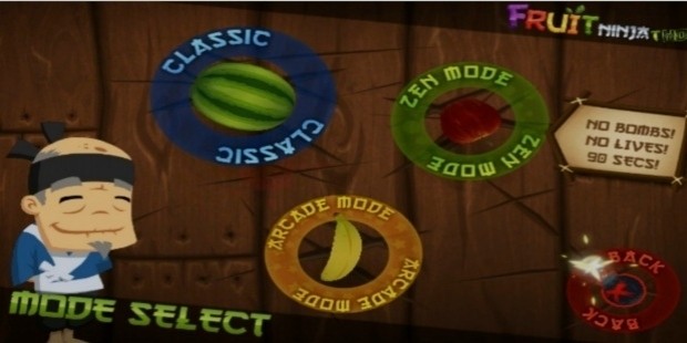 fruit ninja game options use