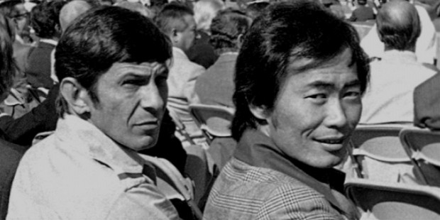 george takei worked closely with leonard nimoy 