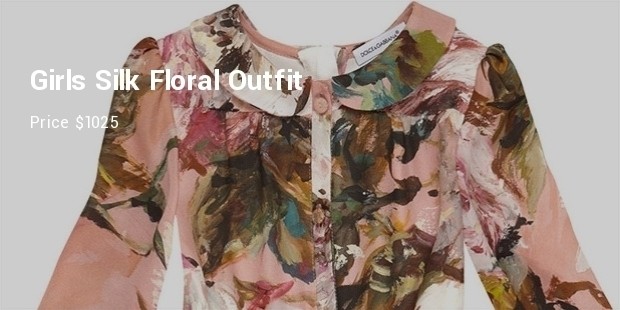 girls silk floral outfit from dolce gabbana