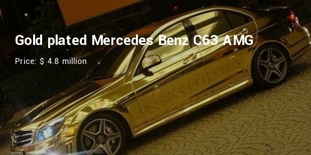gold plated mercedes benz c63 amg