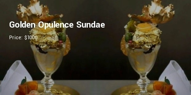 golden opulence sundae $1000