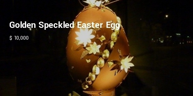 golden speckled easter egg