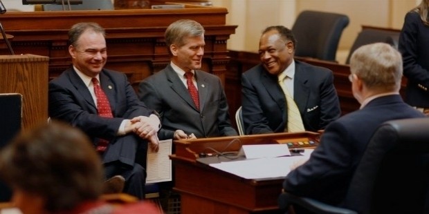 governor tim kaine, attorney general bob mcdonnell, and richmond mayor elect dwight jones