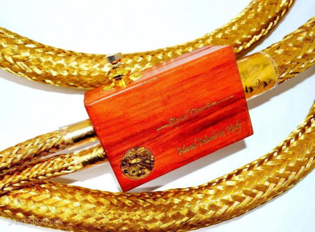 handmade 24k gold audio cable