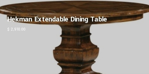 hekman extendable dining table