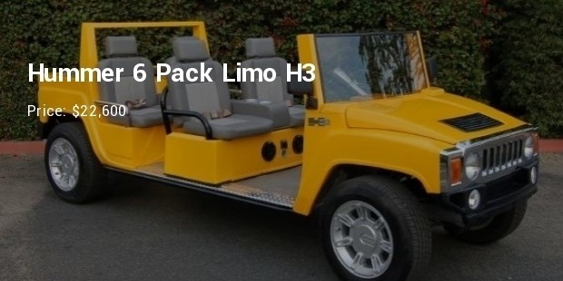 hummer 6 pack limo h3   $22,600