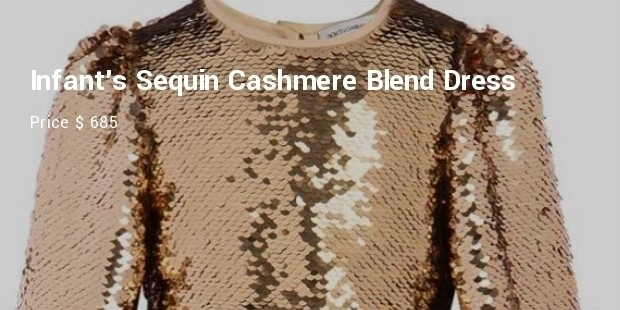 infants sequin cashmere blend dress from dolce gabbana