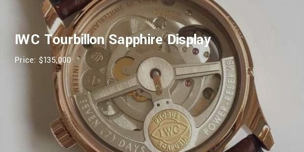 iwc tourbillon  sapphire display 