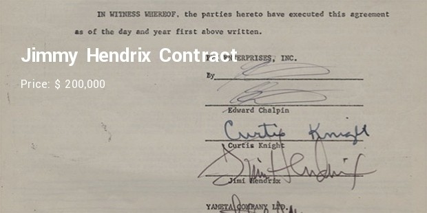 jimmy hendrix contract