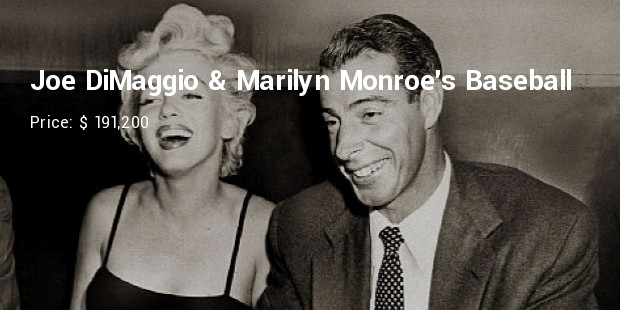 joe dimaggio   marilyn monroes baseball