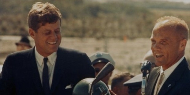 john glenn with jfk