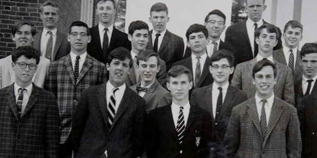 john kerry is pictured here  front row, second from right  in 1962 
