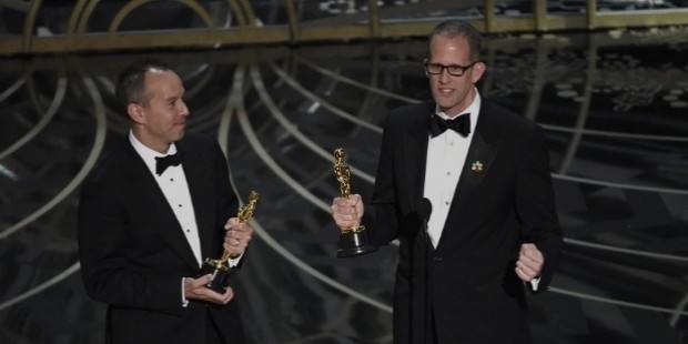 jonas rivera, left, and pete docter