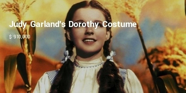 judy garlands dorothy costume from wizard of oz