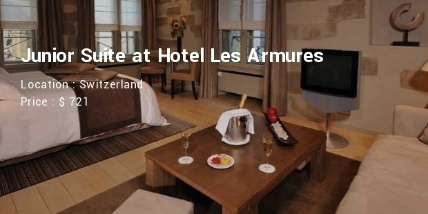 junior suite at hotel les armures