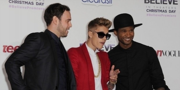 justin bieber scooter braun usher