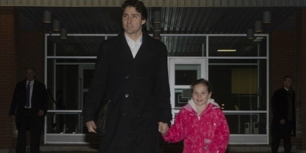 justin trudeau with his daughter ella grace 