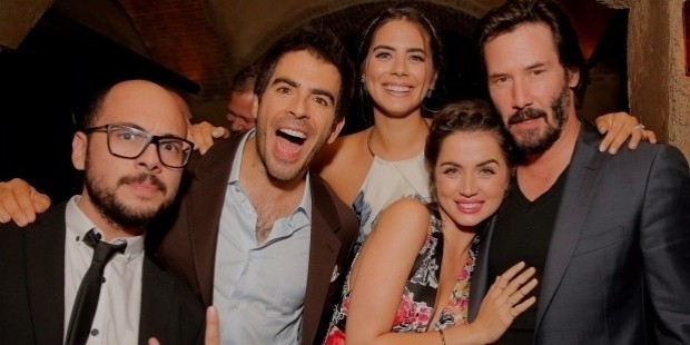 keanu reeves, eli roth, nicolas lopez, ana de armas, lorenza izzo